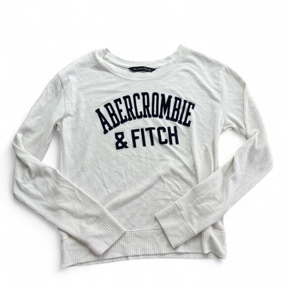 Abercrombie-fitch Women's White and Blue Top - Picture 1 of 3